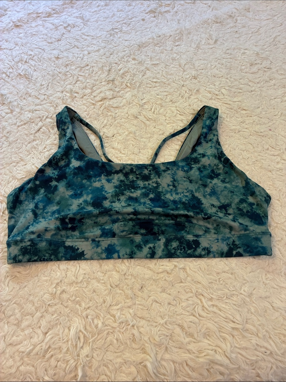 Athleta Blue Tie Dye 1x Sports Bra